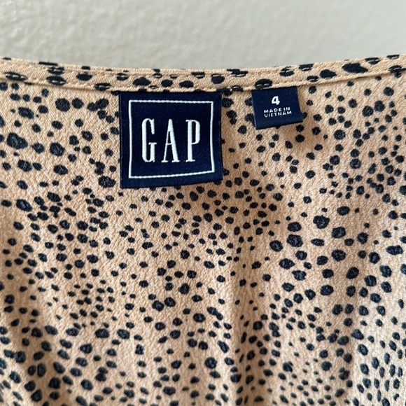EUC GAP animal leopard print wrap dress (size 4) - Picture 7 of 7